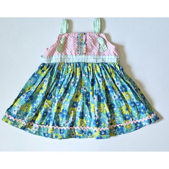 Matilda Jane 8 Platinum Pop Floral Knot Top #4/12 - Picture 1 of 4